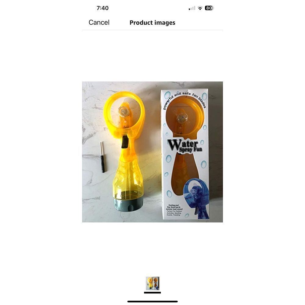 Spray handheld fan hand‎ pressure water spray AA5 battery electric fanSmall